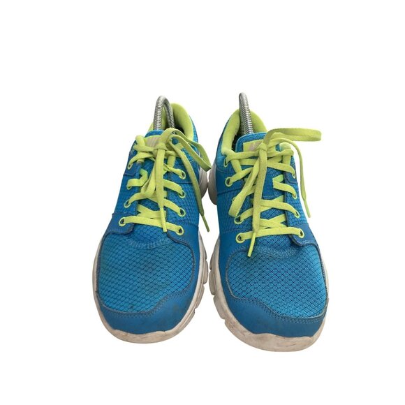 Nike 525754 Women's  Size 7.5 Blue  Neon Green Running Shoes - Picture 2 of 8